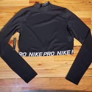 Nike black mesh crop top